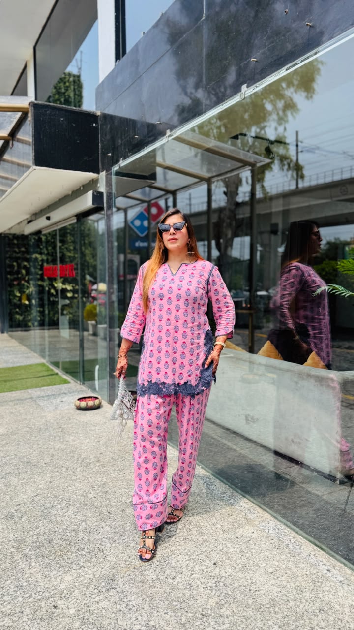 Pink Paradise Farshi Co-Ord