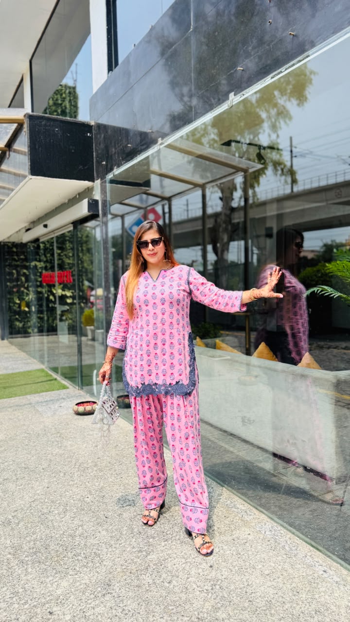 Pink Paradise Farshi Co-Ord