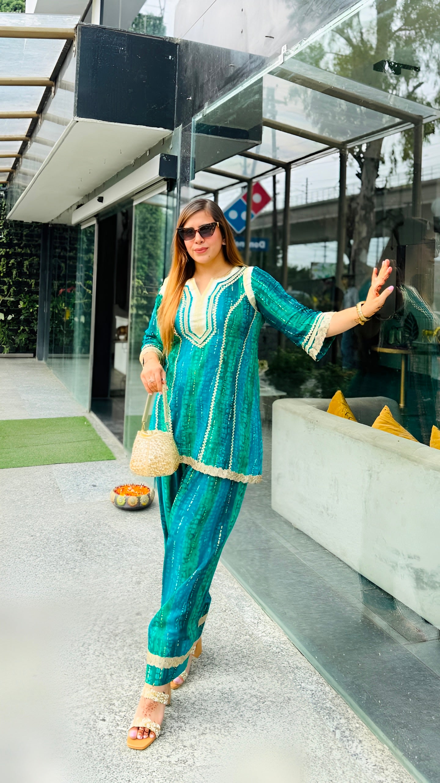 S-Teal Green Farshi Co-Ord
