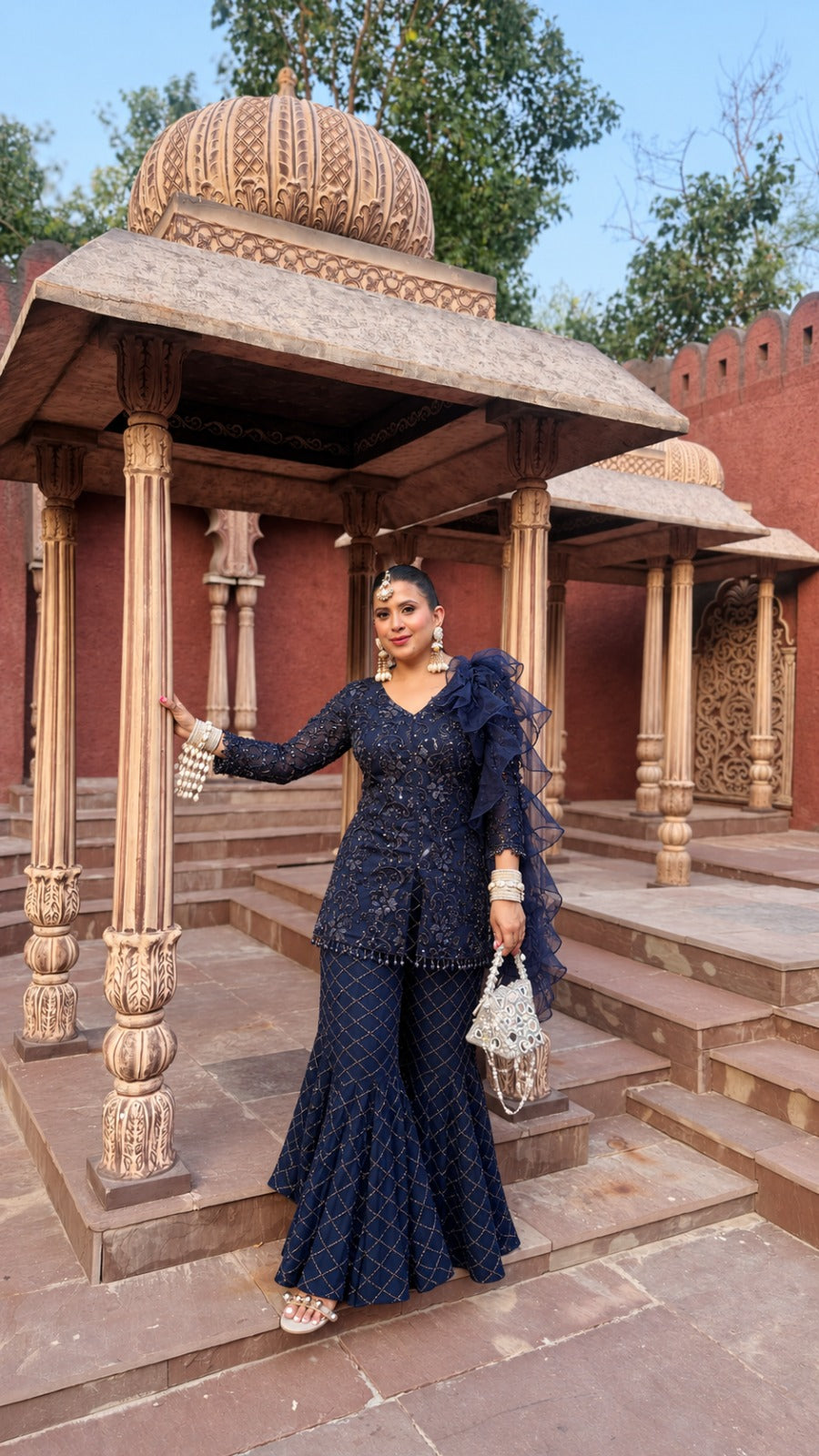Midnight Ruffle Garara Set