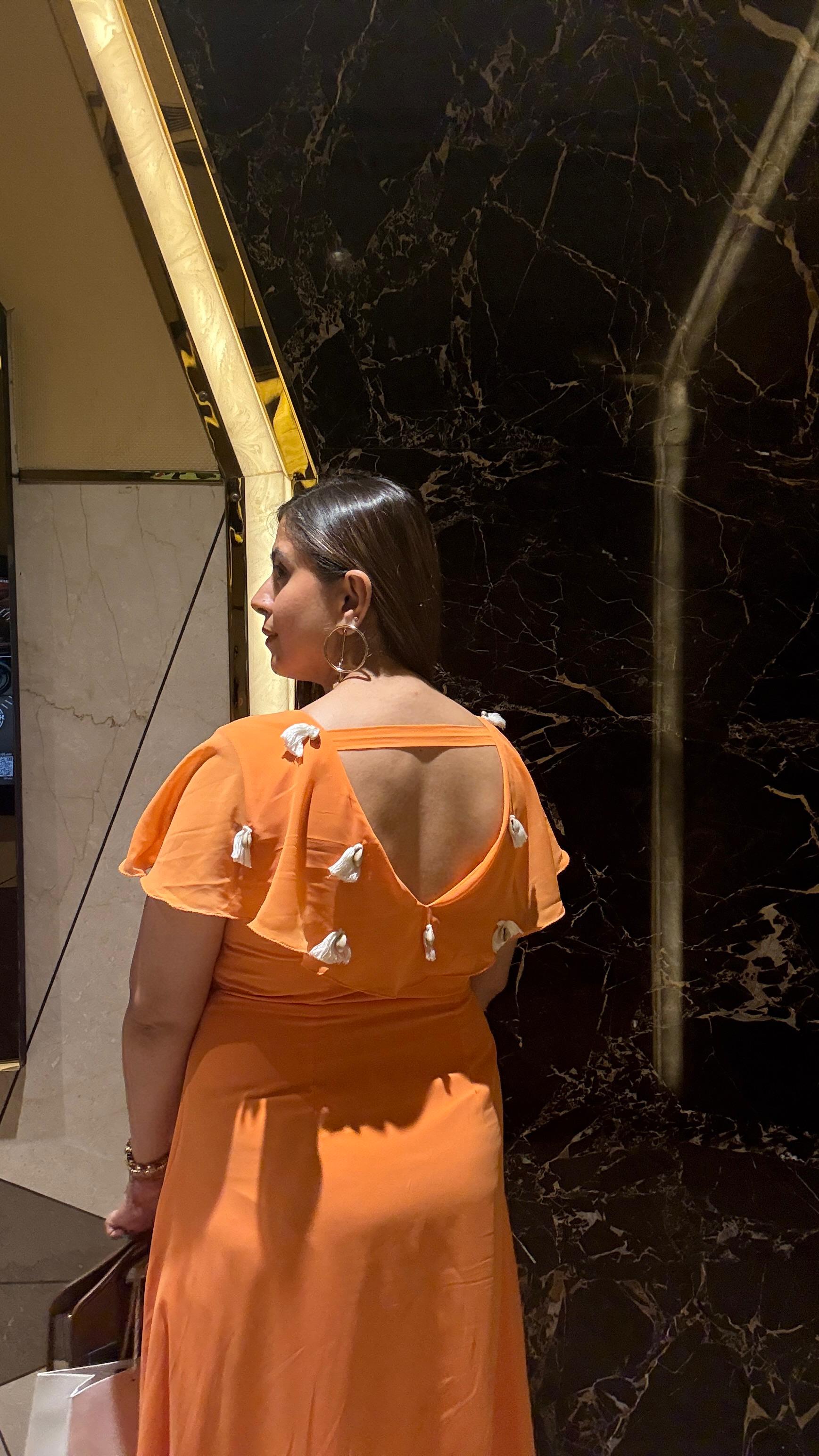 Boho Orange Maxi Dress