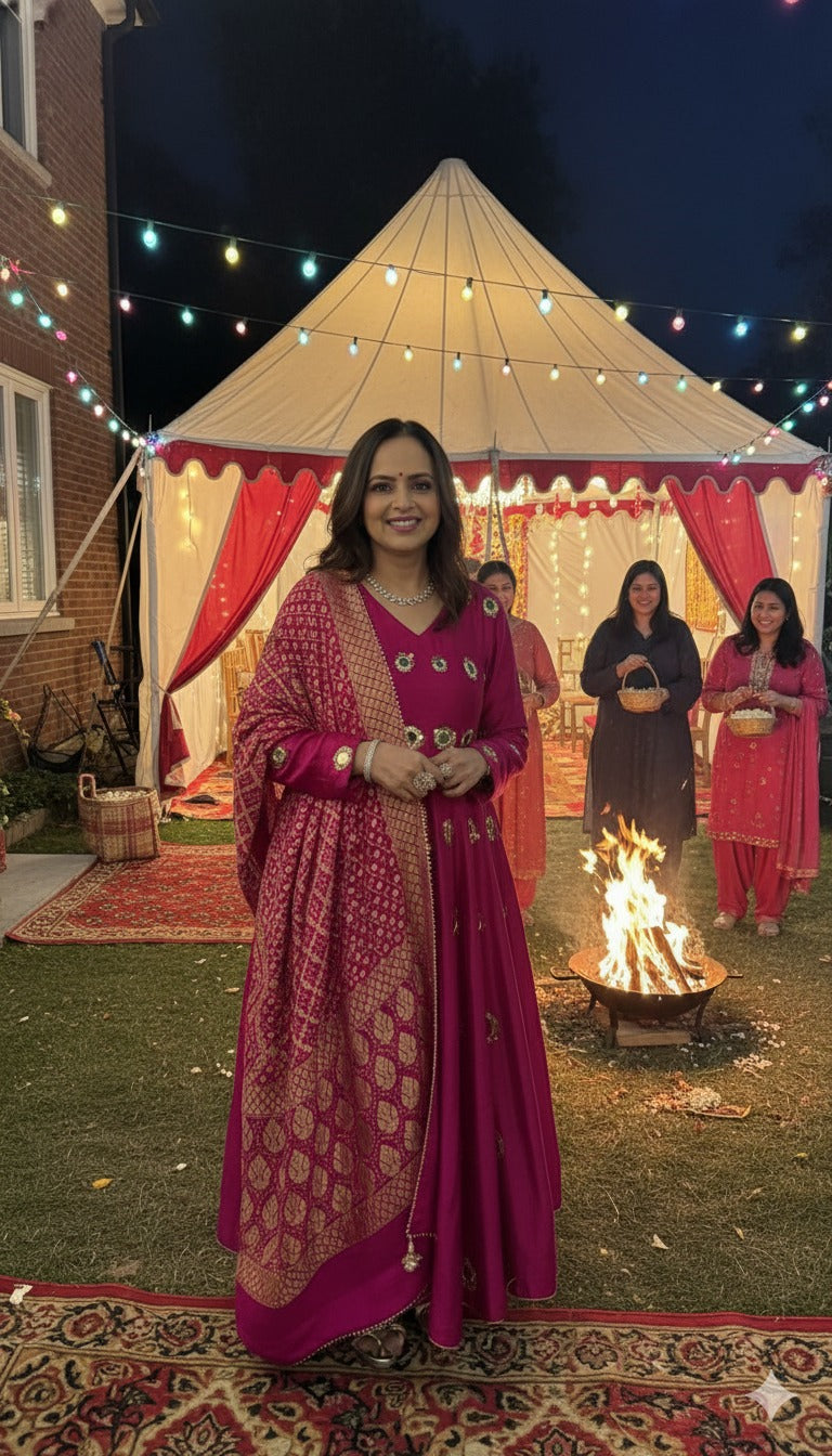 Winter Mirror Anarkali