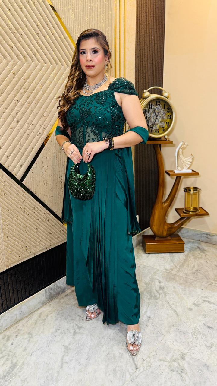 Belvedere Cocktail Drape | Party Wear | Lakhina Couture - Look 11
