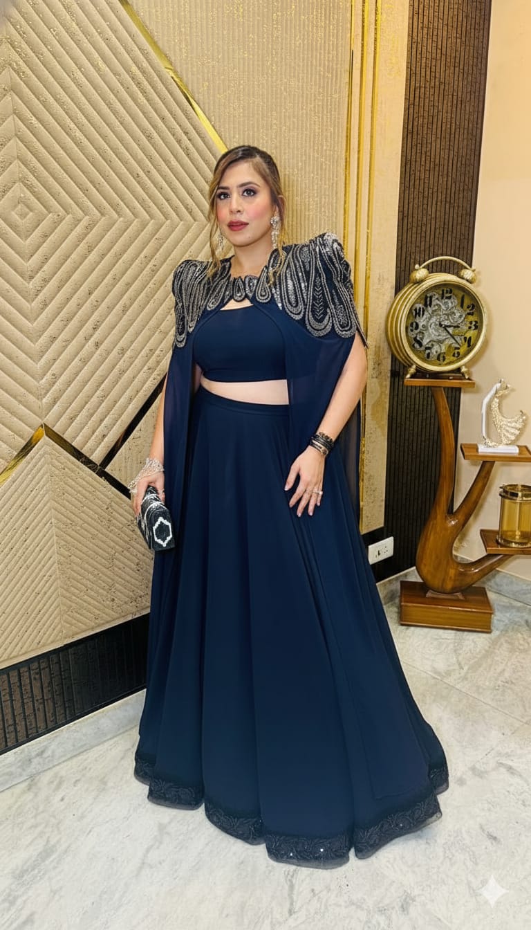 Black Belvedere Lehenga