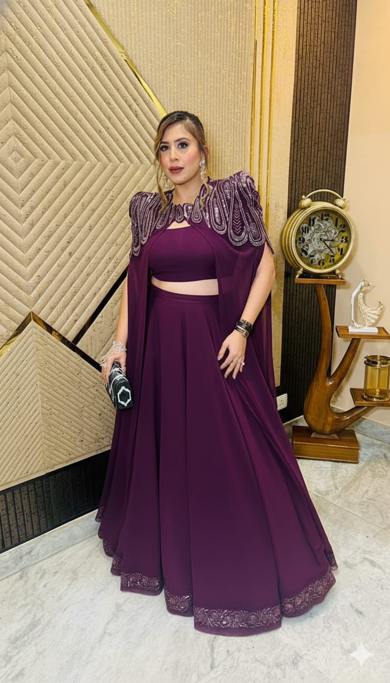 Black Belvedere Lehenga