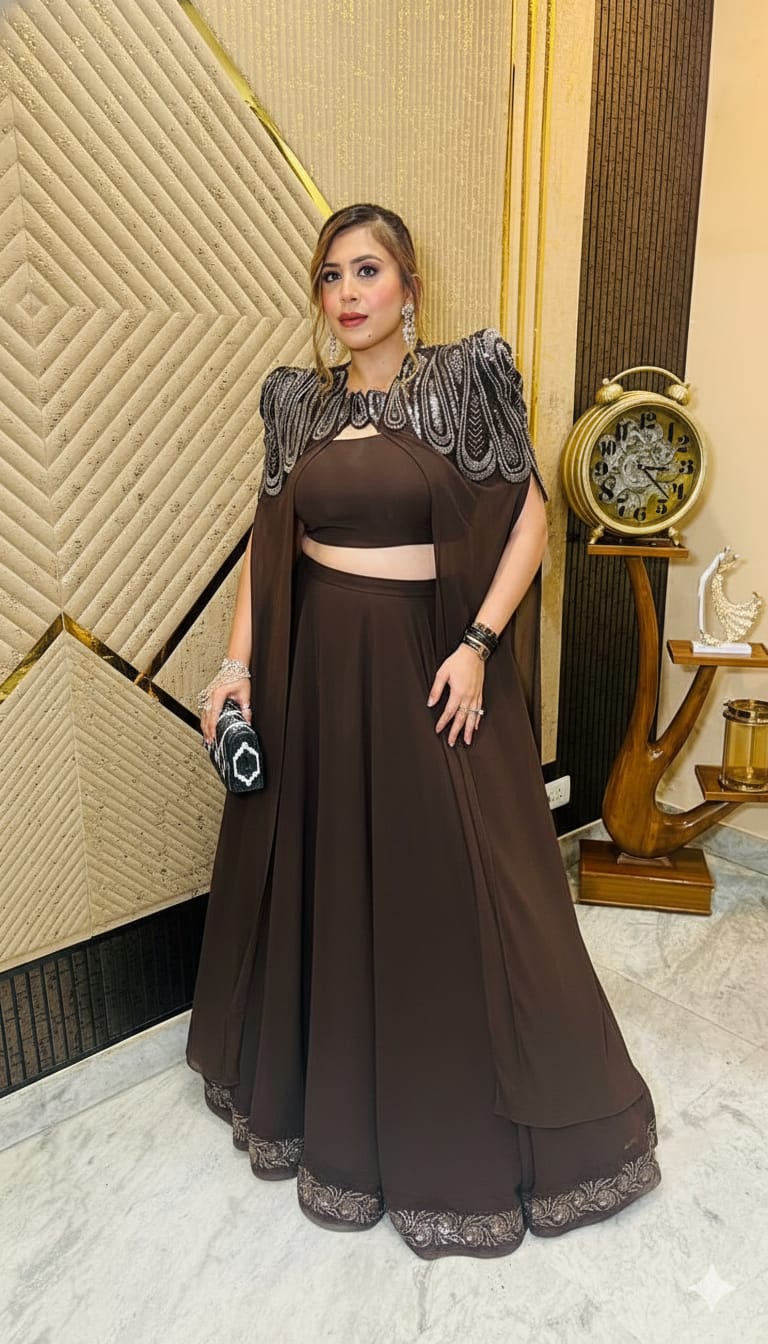 Black Belvedere Lehenga