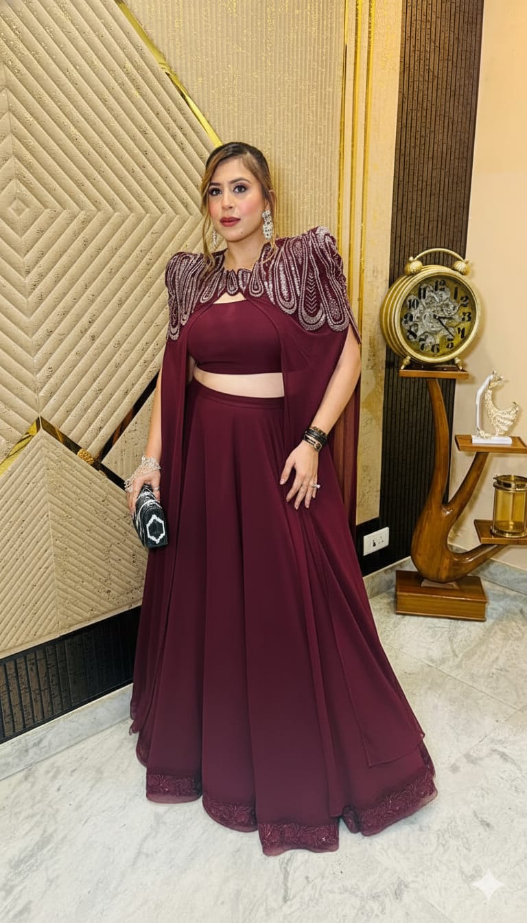 Black Belvedere Lehenga