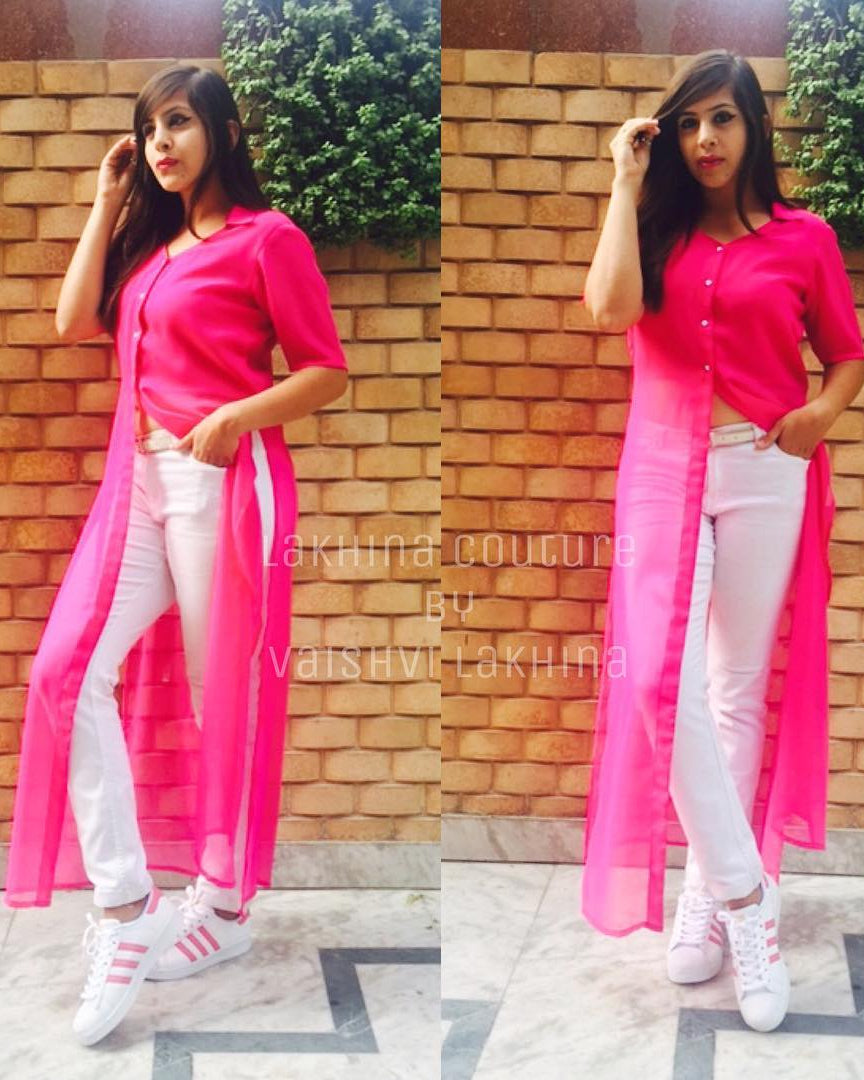 Pink Slit Shirt