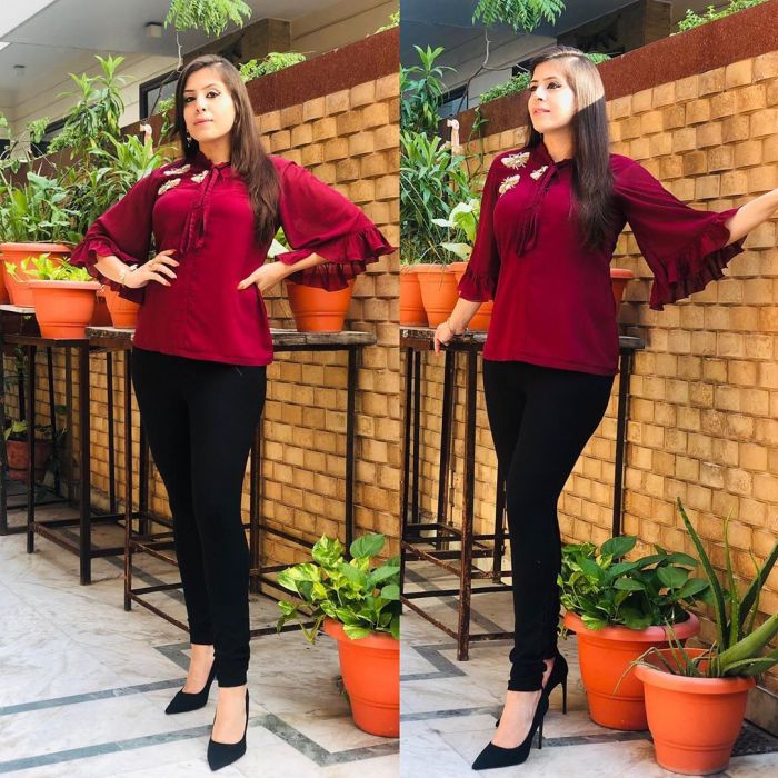 Classy Maroon Top