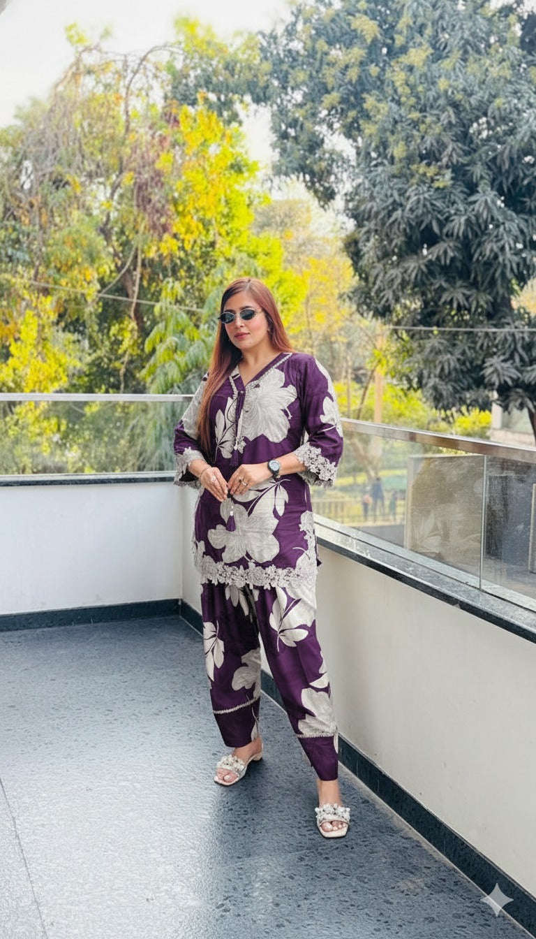 Citrus Farshi Salwar Co-Ord