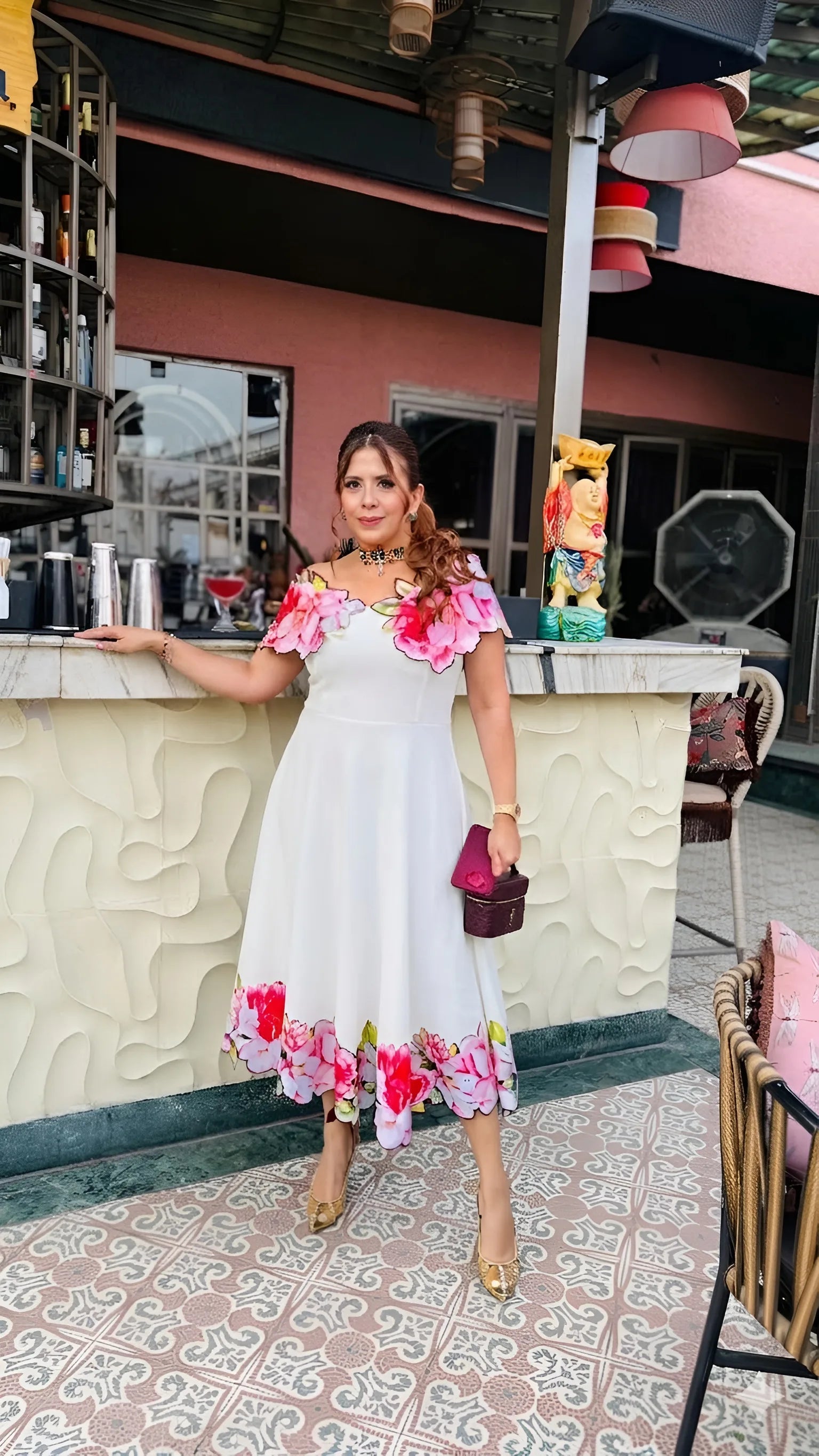 Cherry Martini Midi Dress