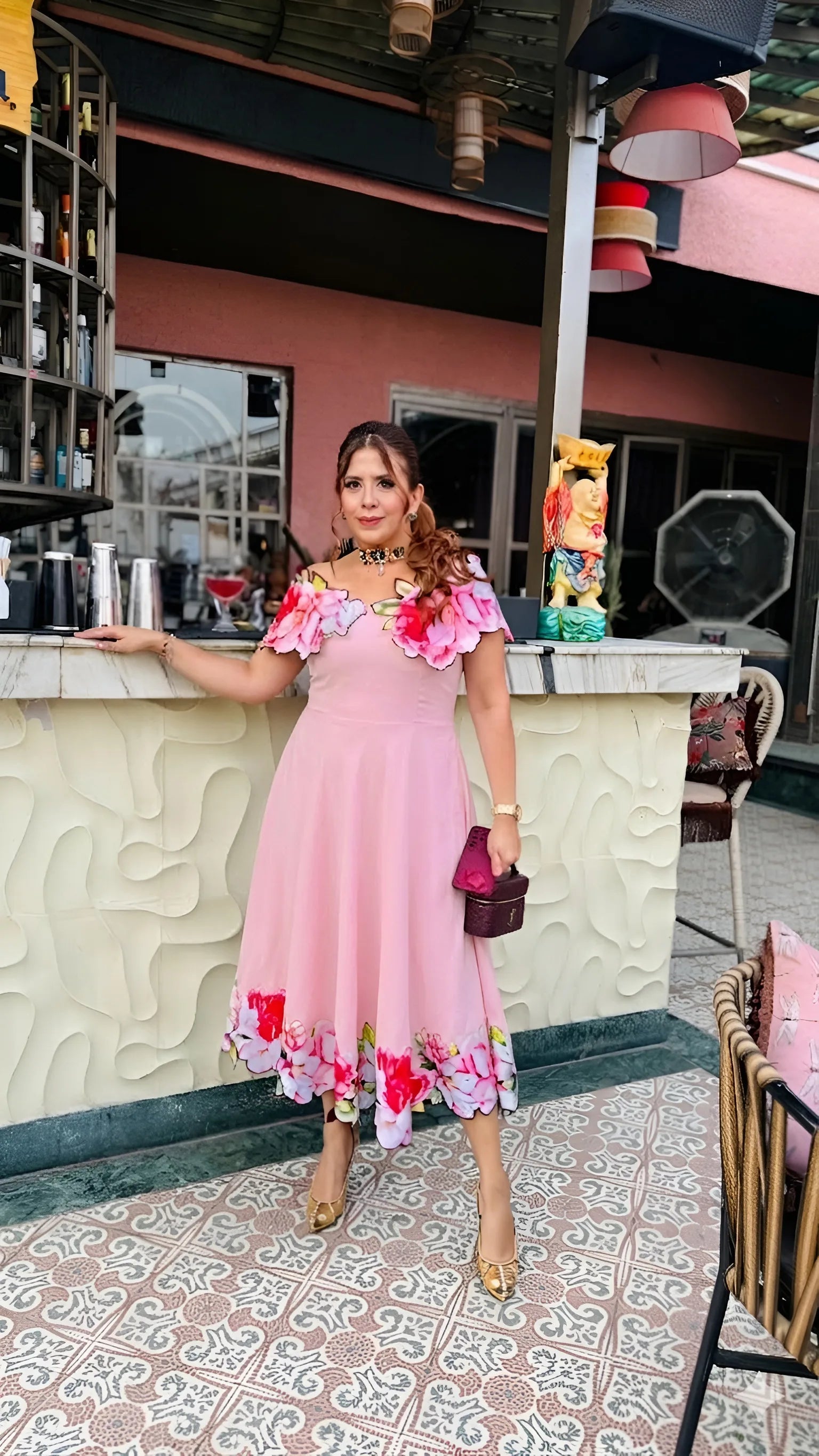 Cherry Martini Midi Dress
