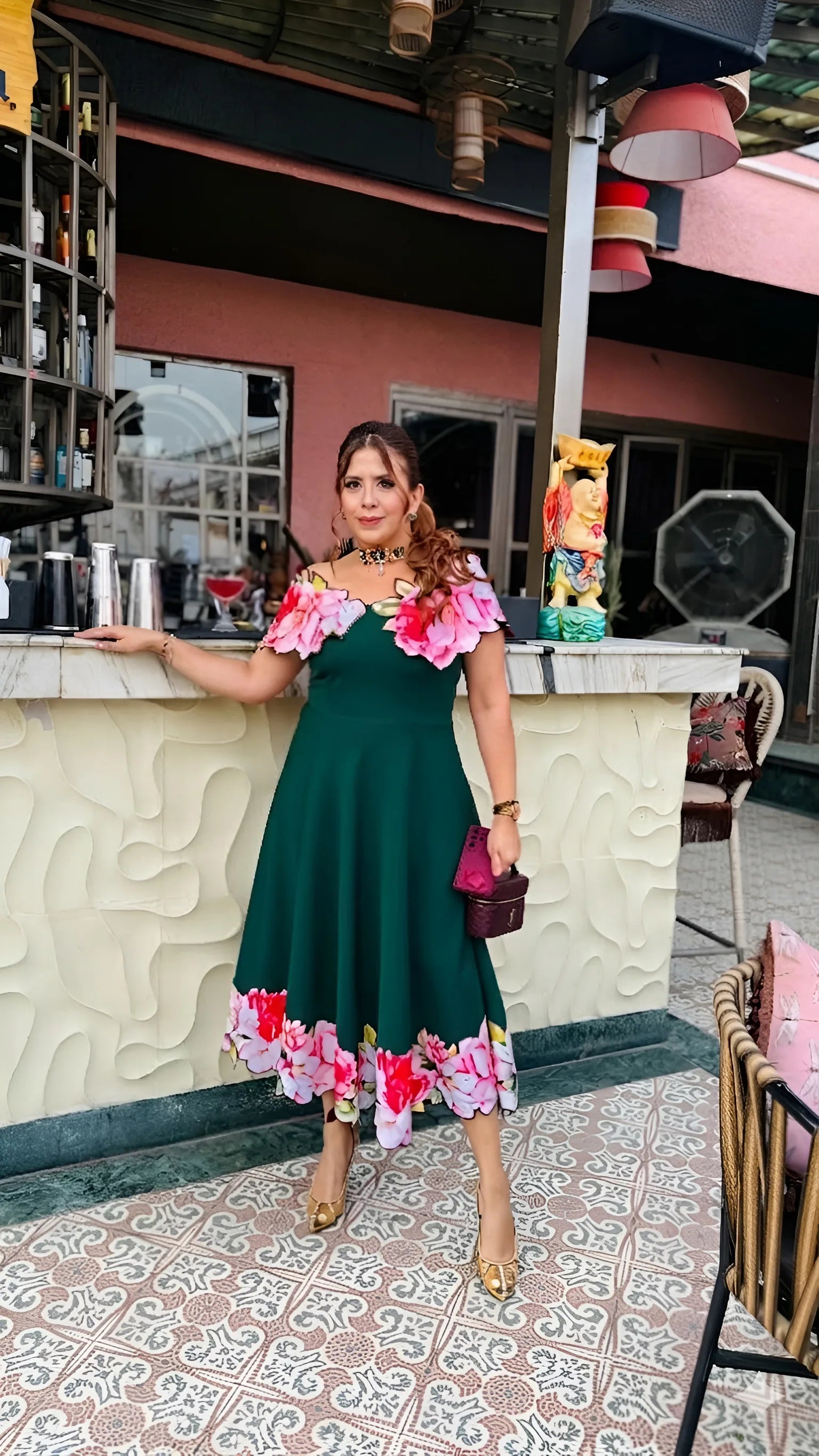 Cherry Martini Midi Dress