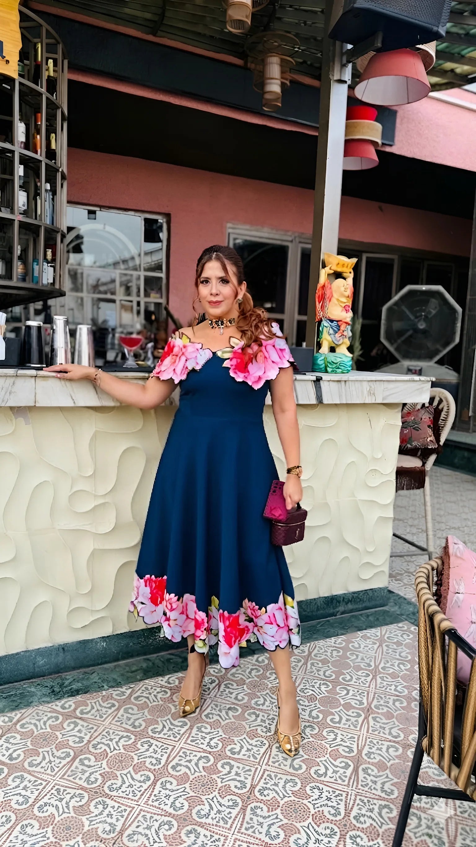Cherry Martini Midi Dress