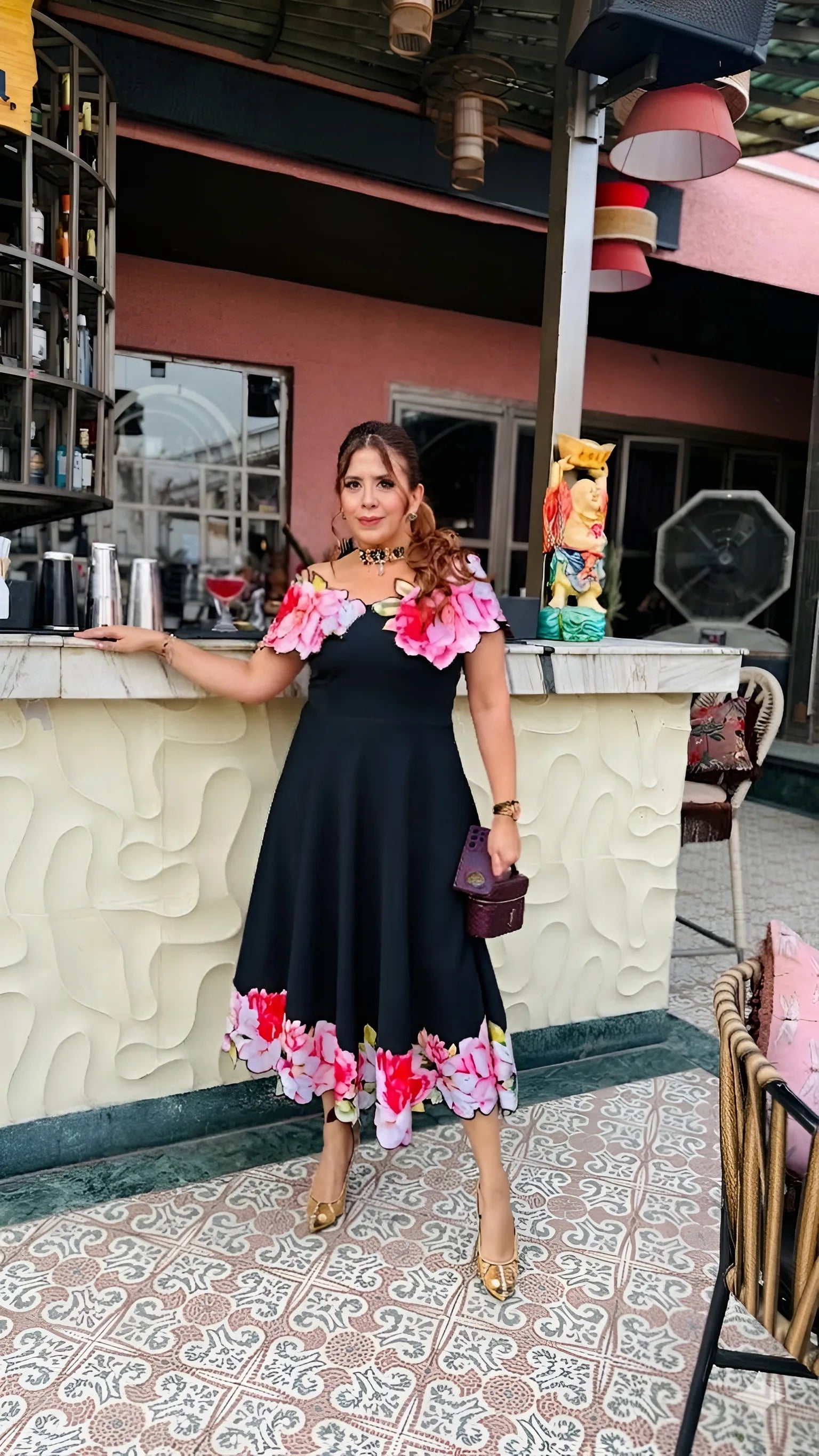 Cherry Martini Midi Dress