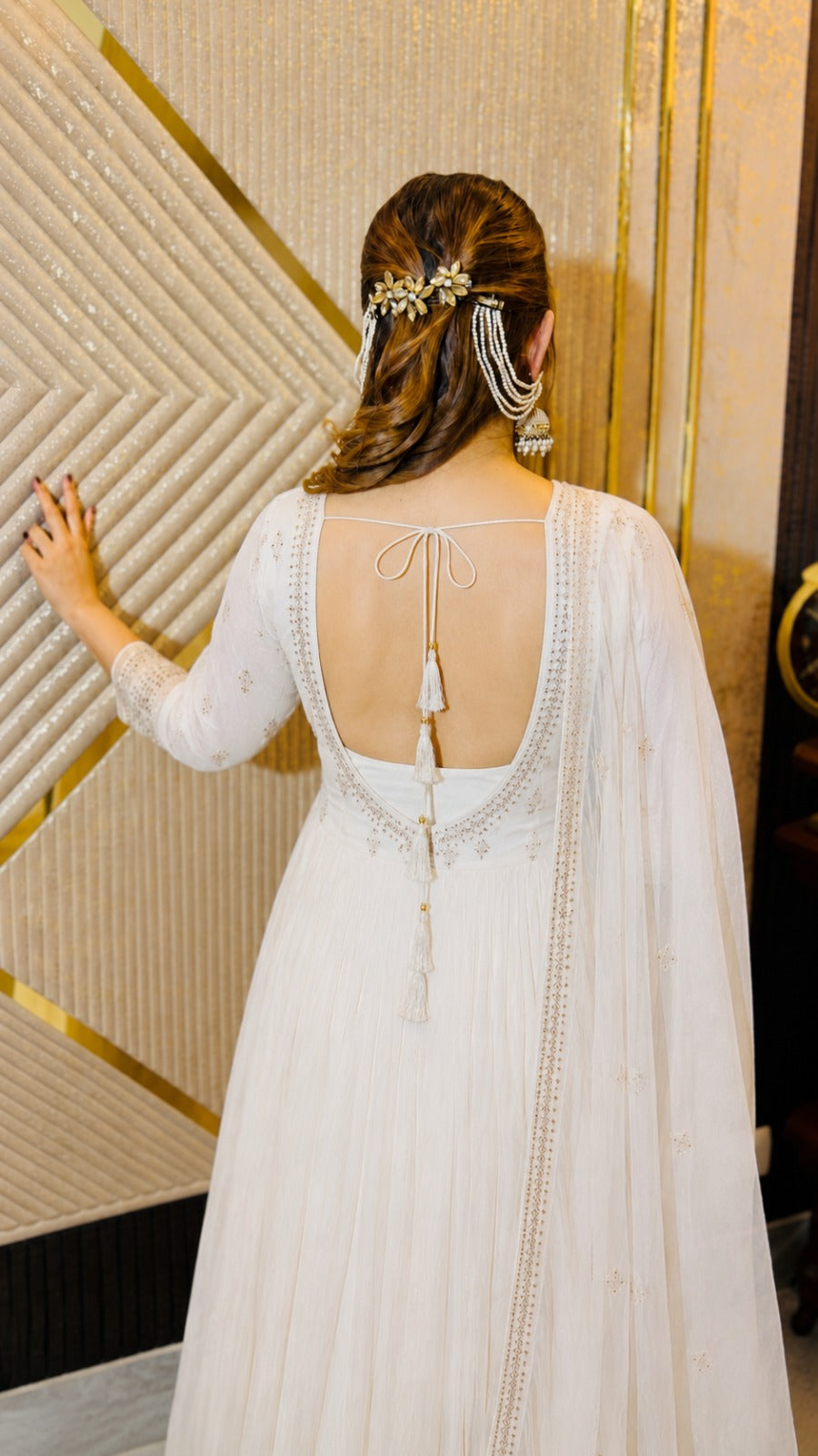 Ivory Grace Anarkali Set | Lakhina Couture - Look 4