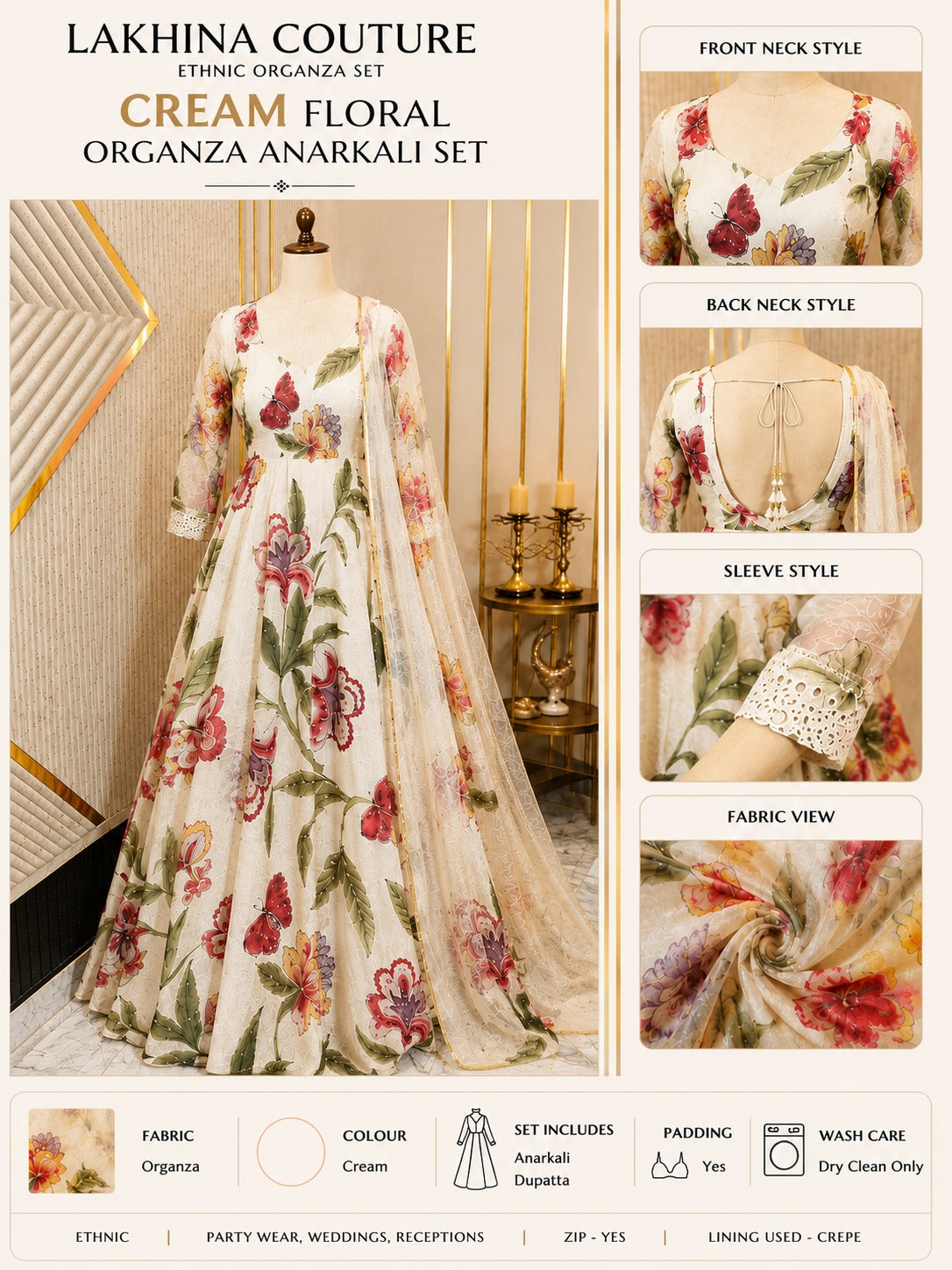 Butterfly Garden Anarkali Set