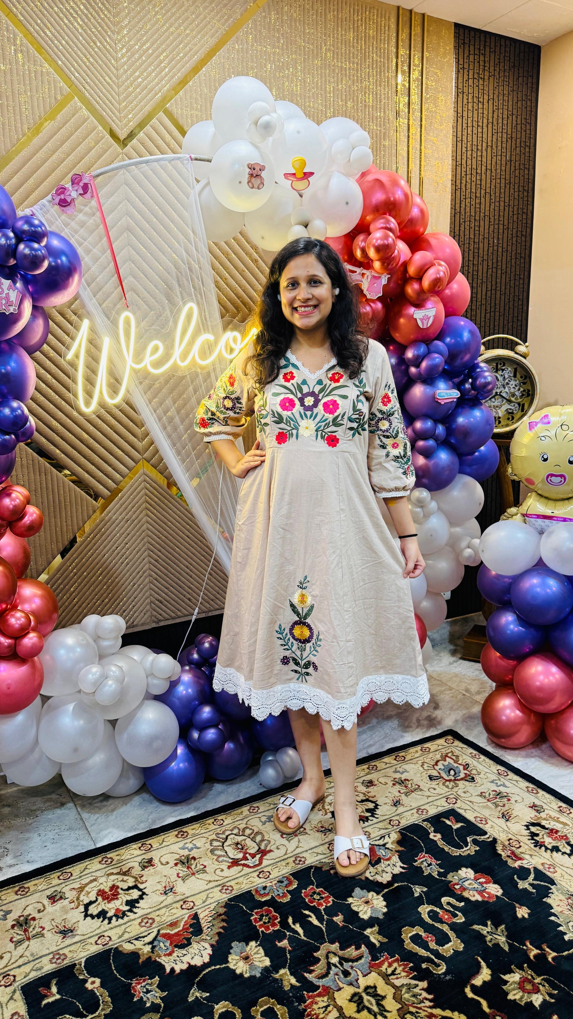 Bloom Floral Feeding Midi | Lakhina Couture