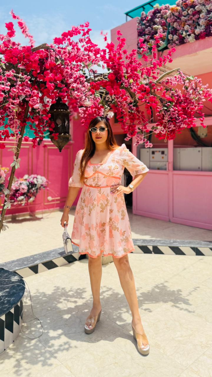 Peach Iced Tea Dress