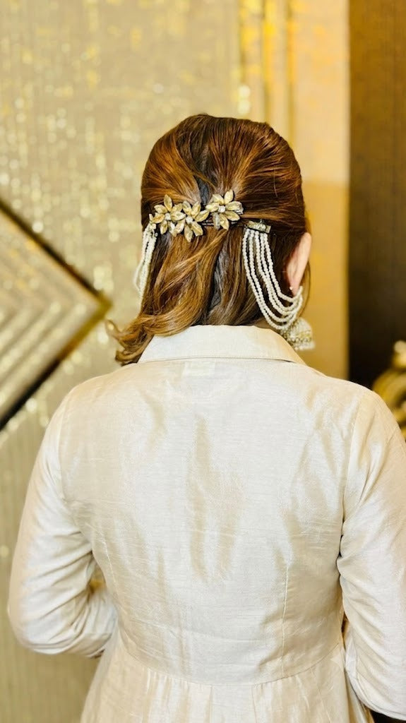 Ivory Antique Gold Embroidered Gown