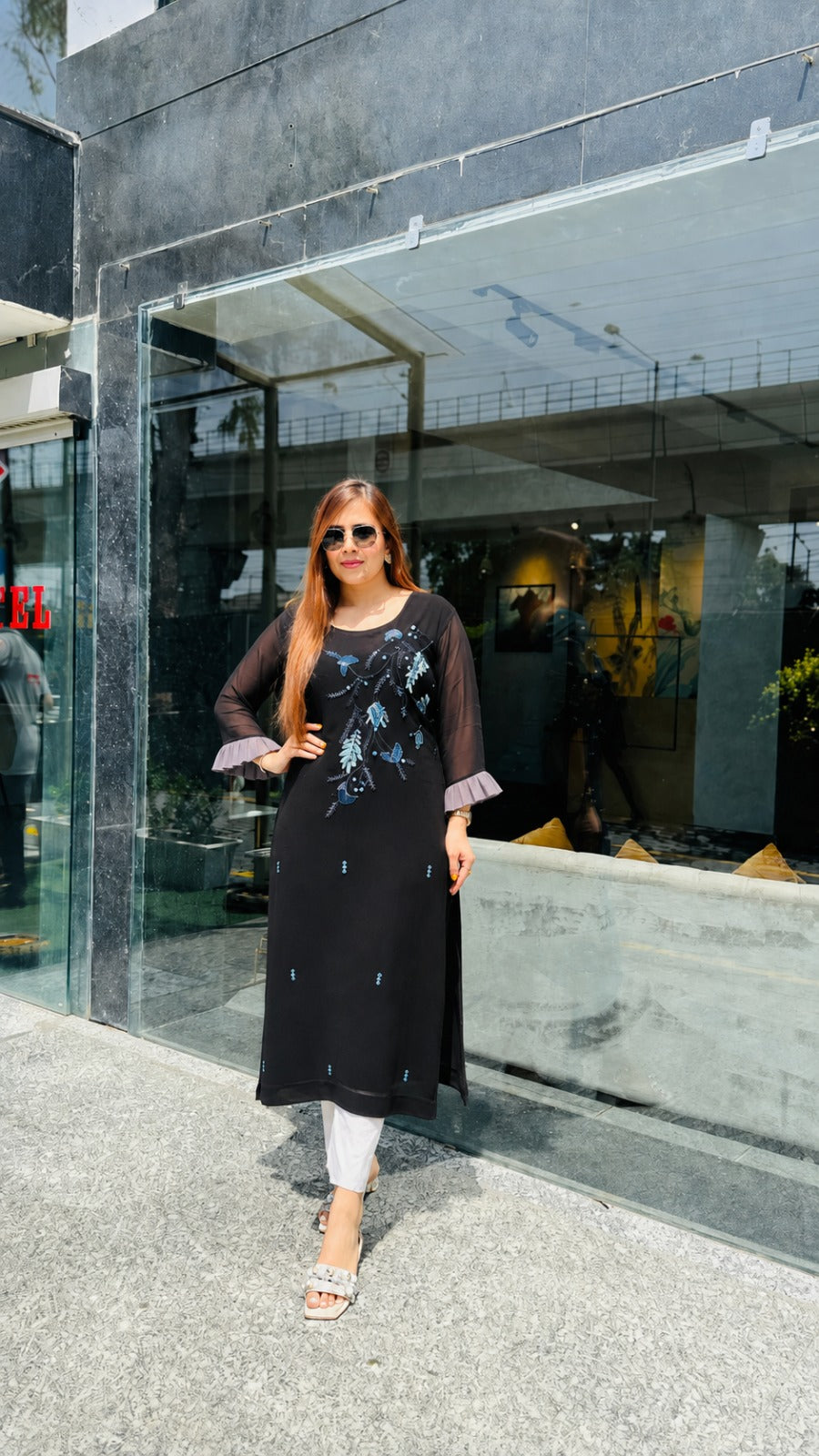 Black Embroidered Kurti
