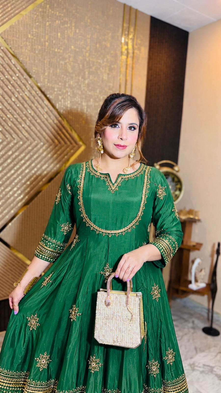 Emerald Aura Anarkali Set