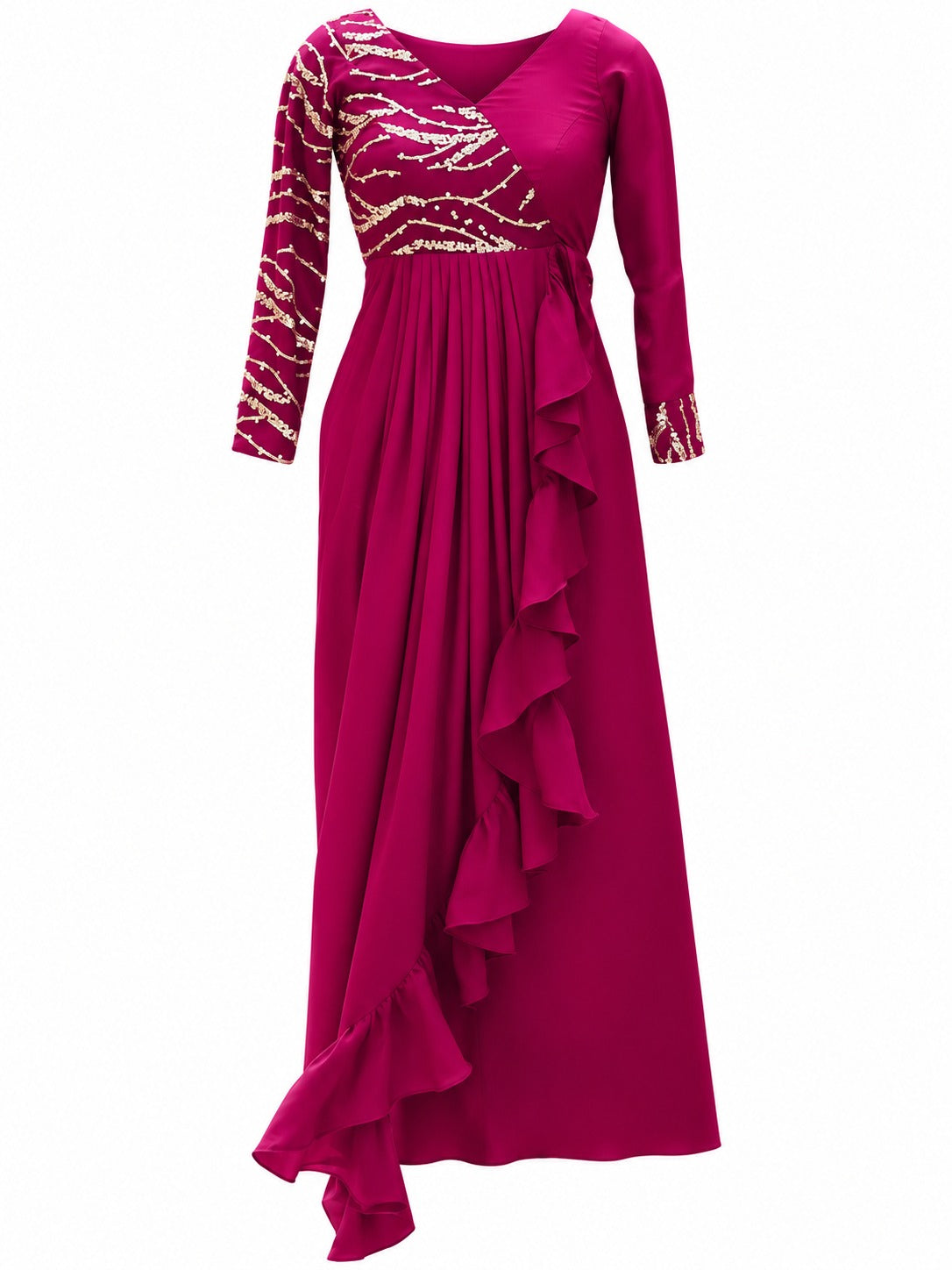 Wine Sequin Summer Drape