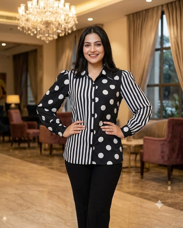 Monochrome Polka Dot Shirt