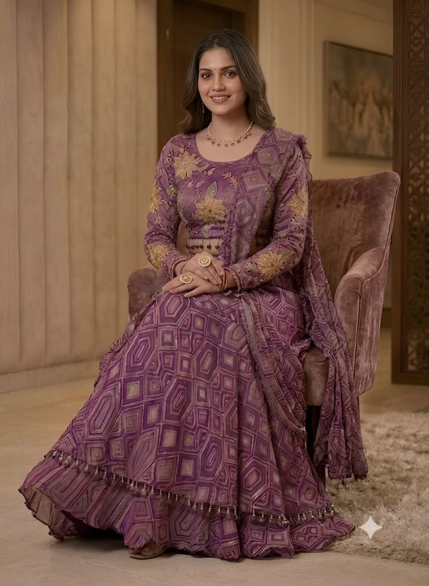 Violet Summer Saree