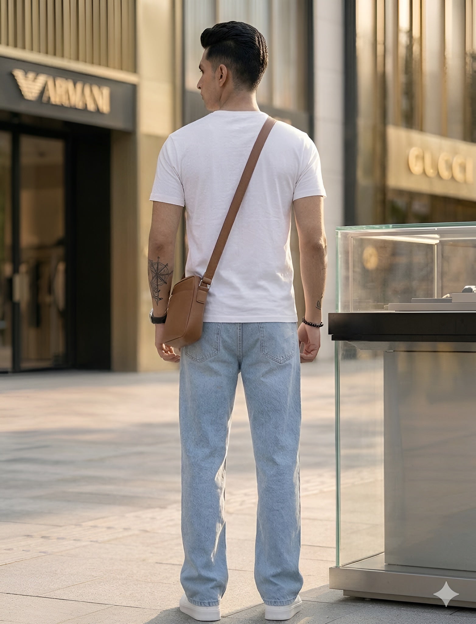 Classic Denim Blue Jeans | Lakhina Couture - Look 4