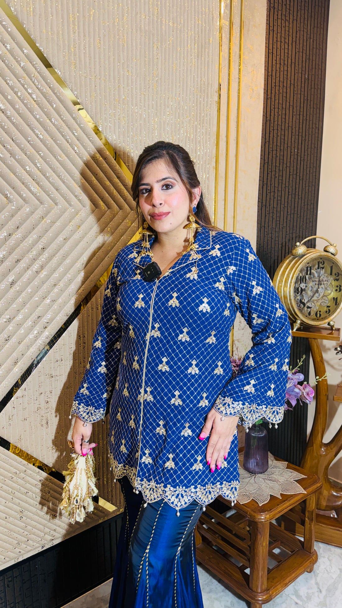 Jhumka Blue Garara Co-Ord