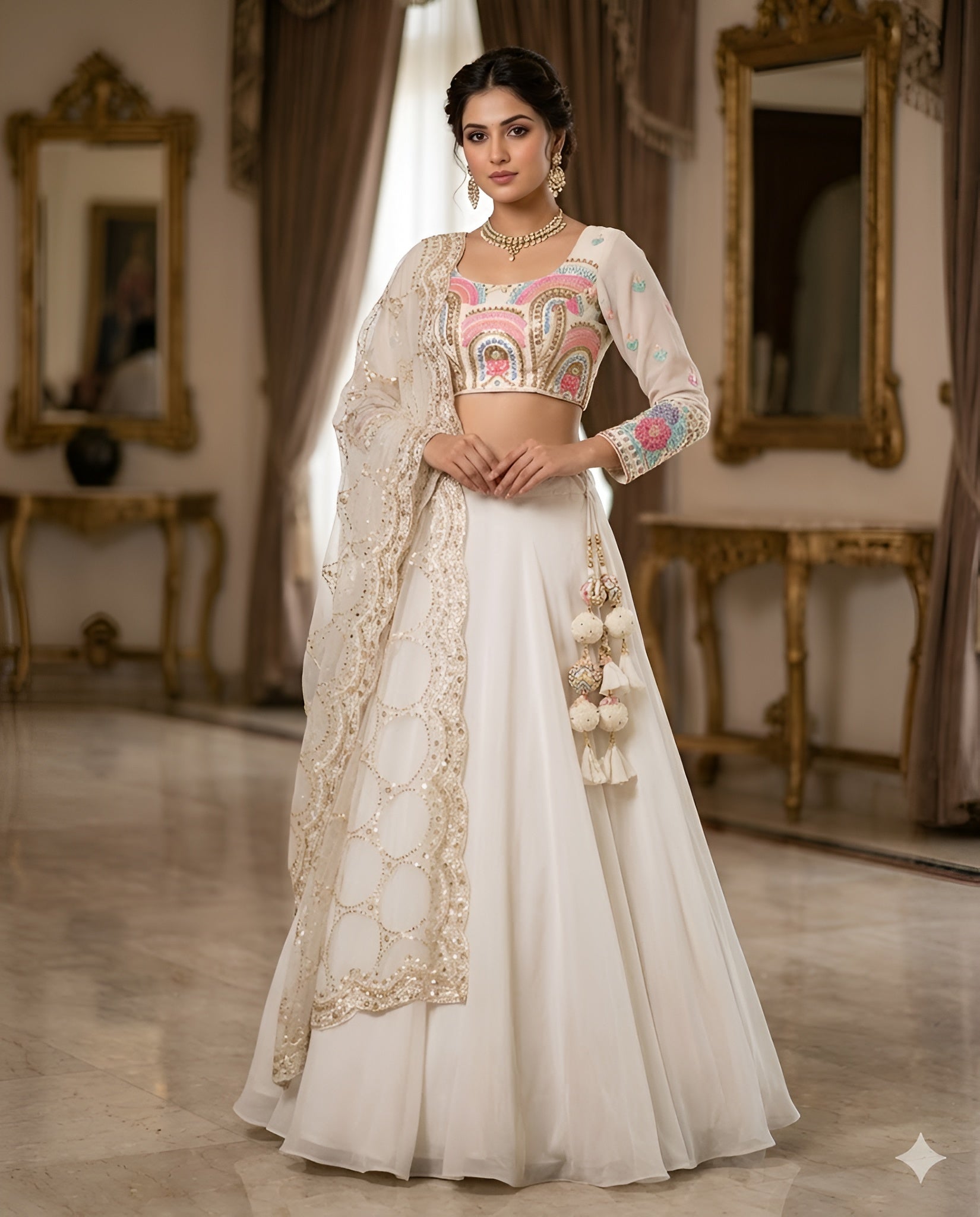 Beautiful White Lehenga
