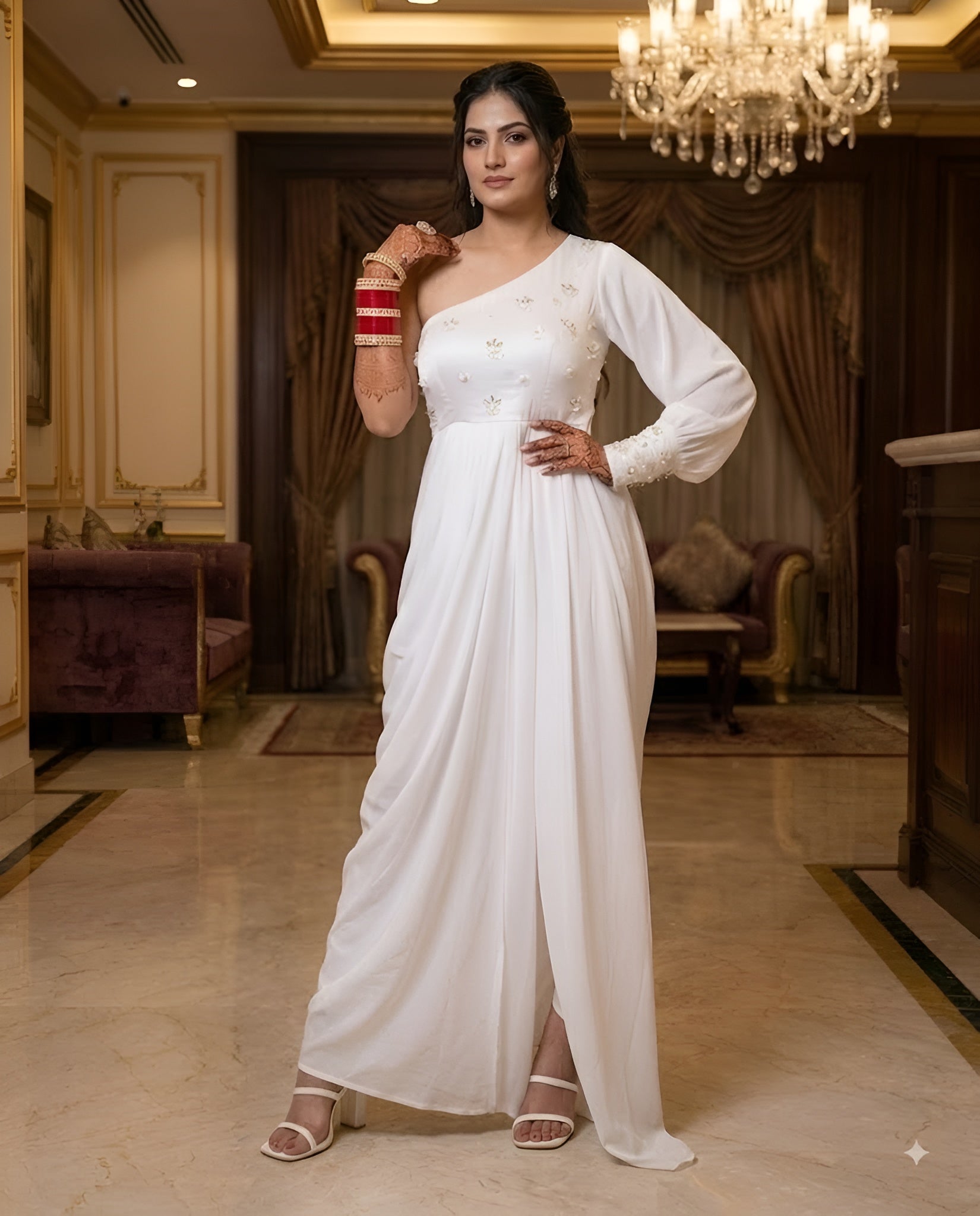 White Cocktail Drape
