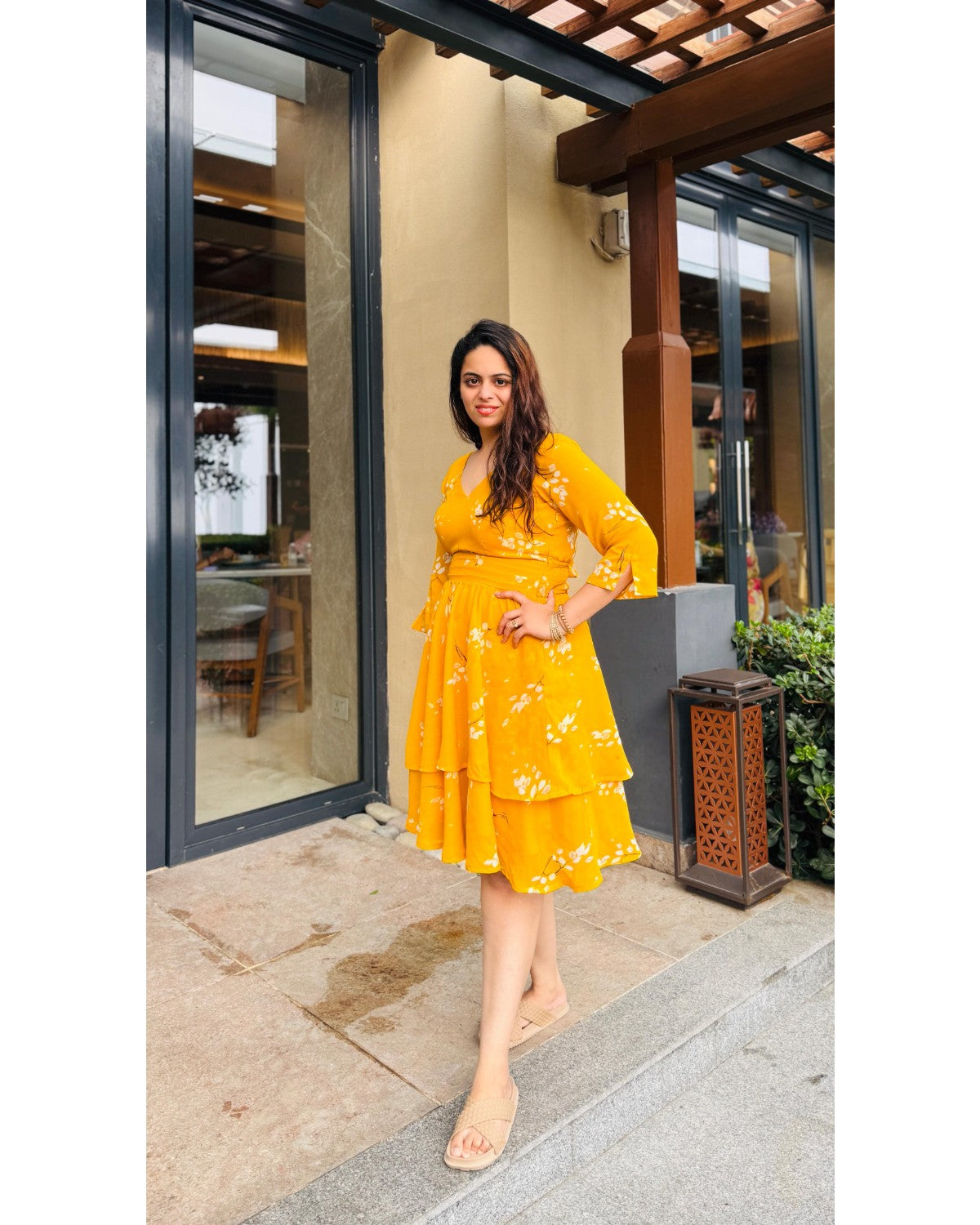 Sunlit Bloom Yellow Dress