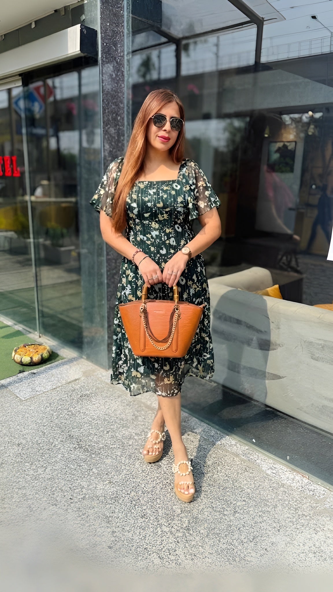 Green Yard Midi Dress