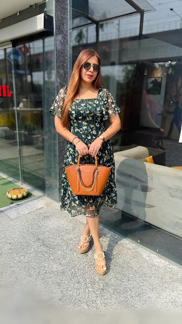 Green Yard Midi Dress