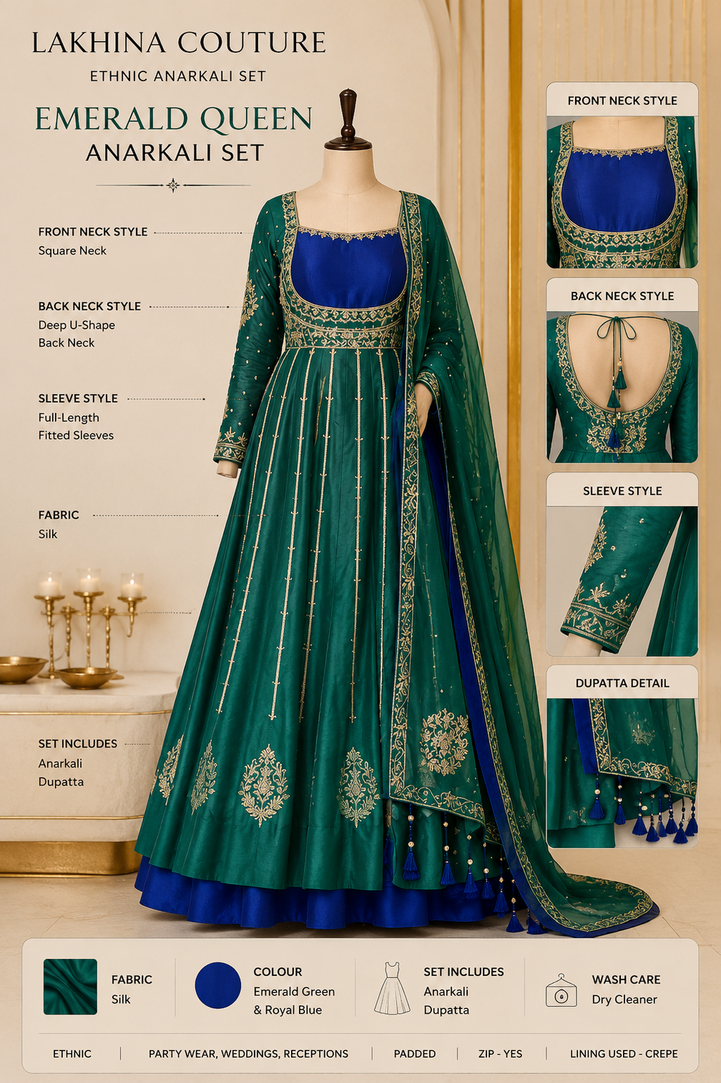 Emerald Queen Anarkali Set