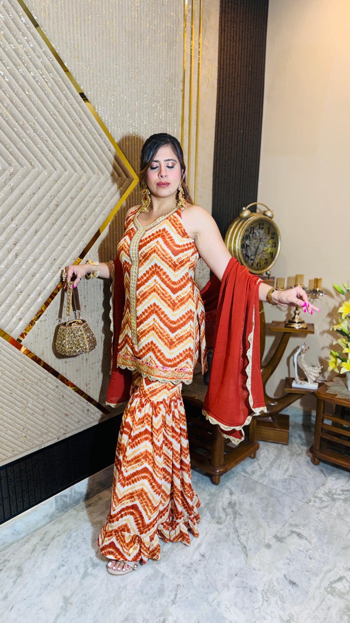 Rust Garara Suit