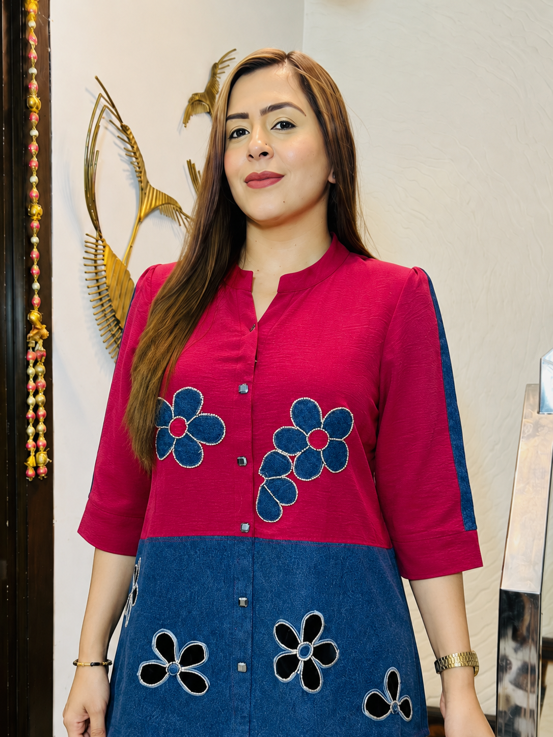 Cotton Crush Denim Top