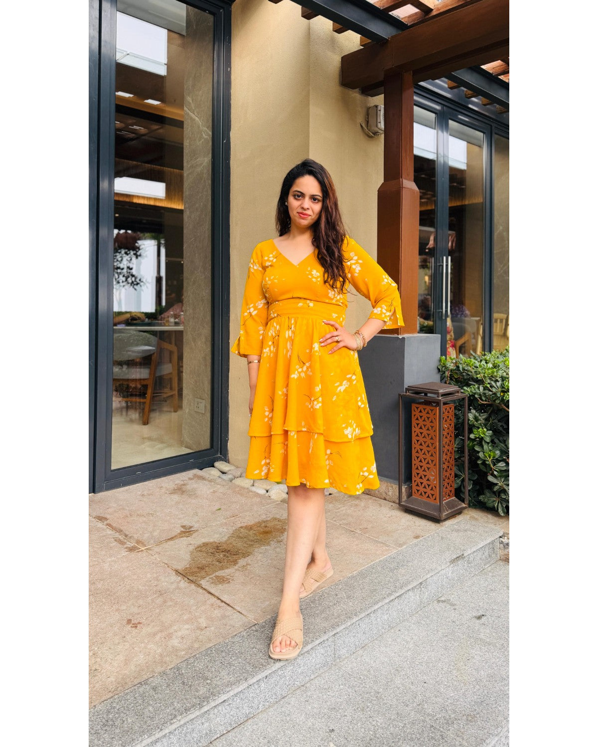 Sunlit Bloom Yellow Dress