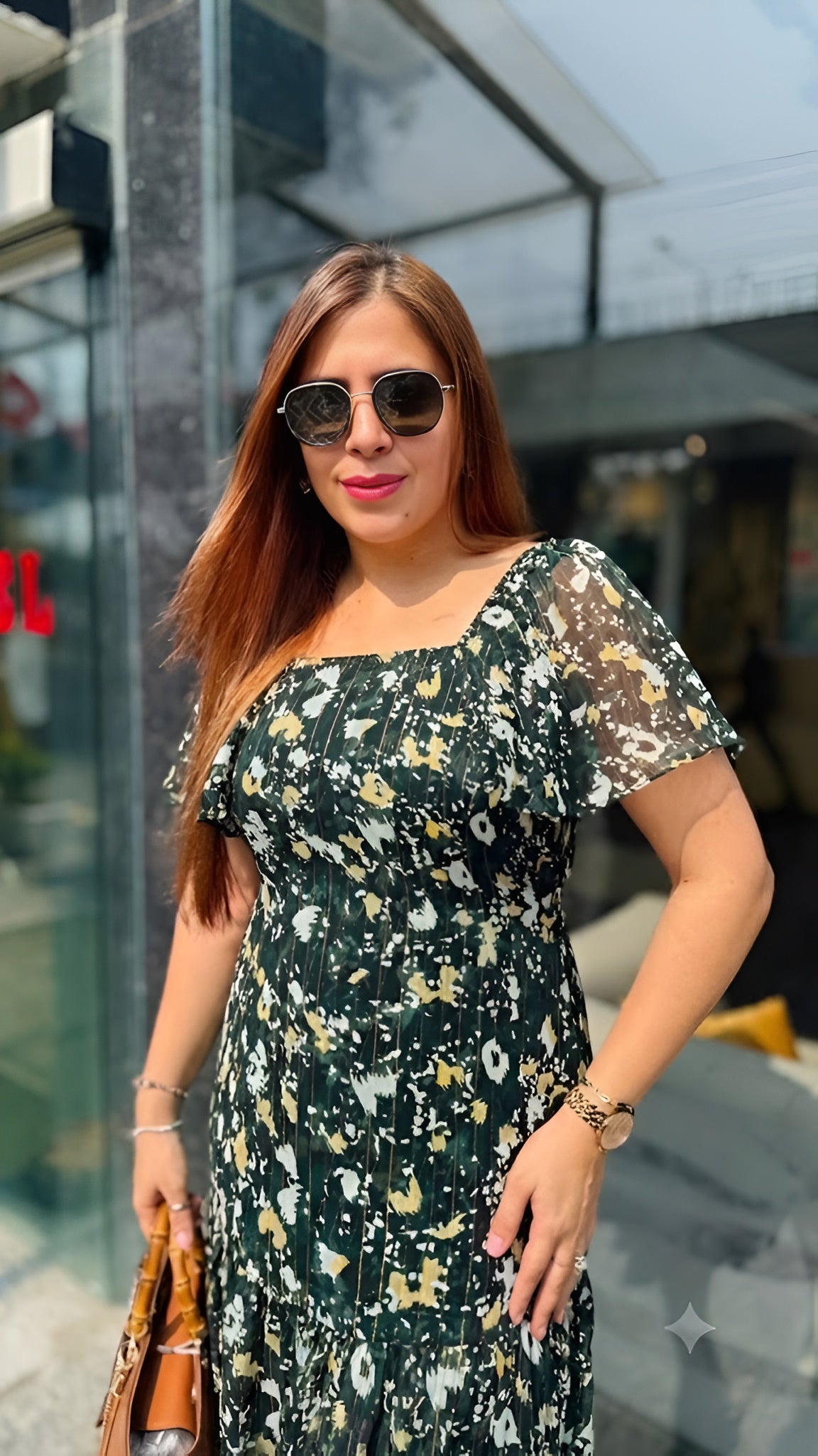 Green Yard Midi Dress