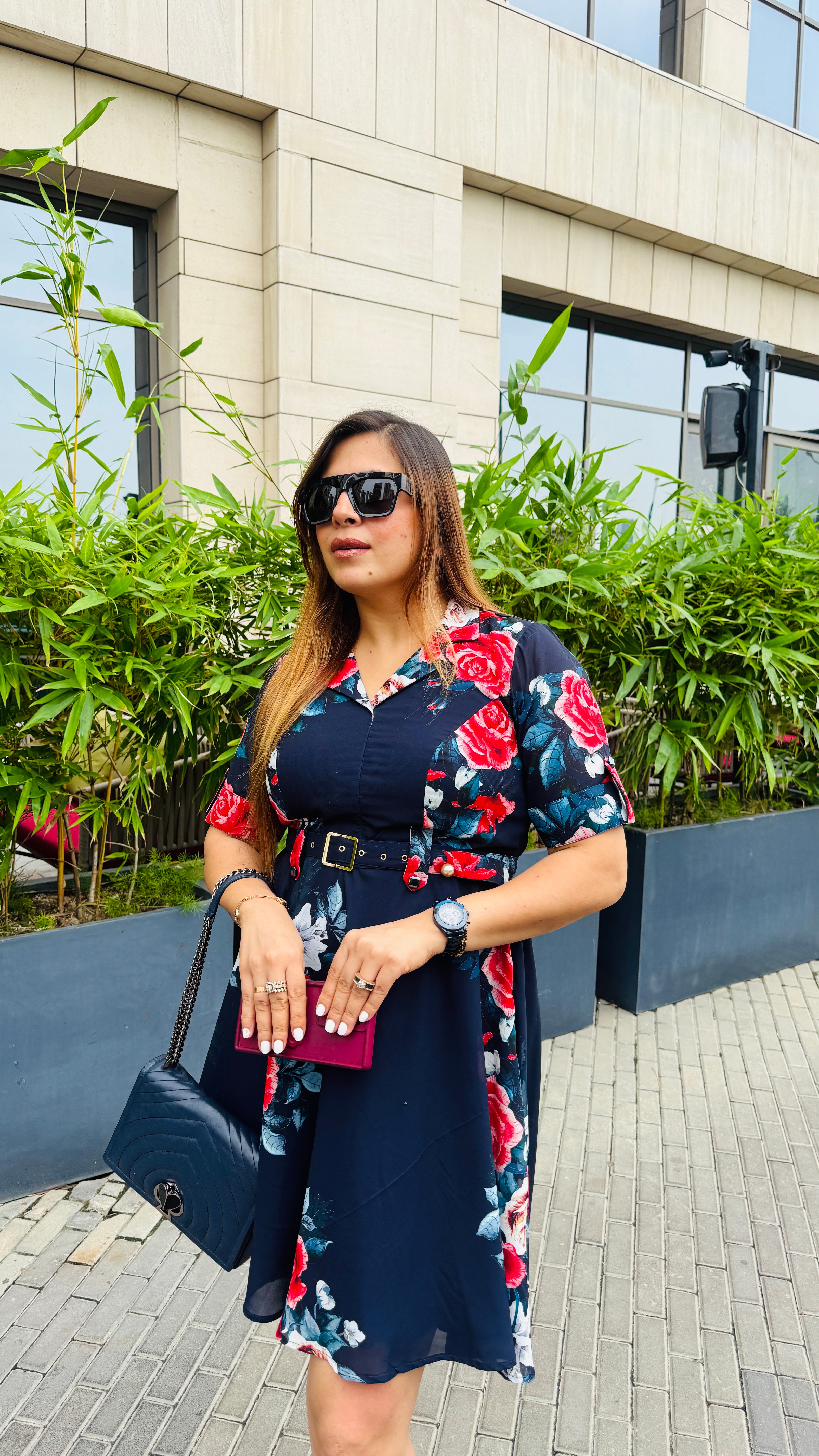 London Affair Blue Dress
