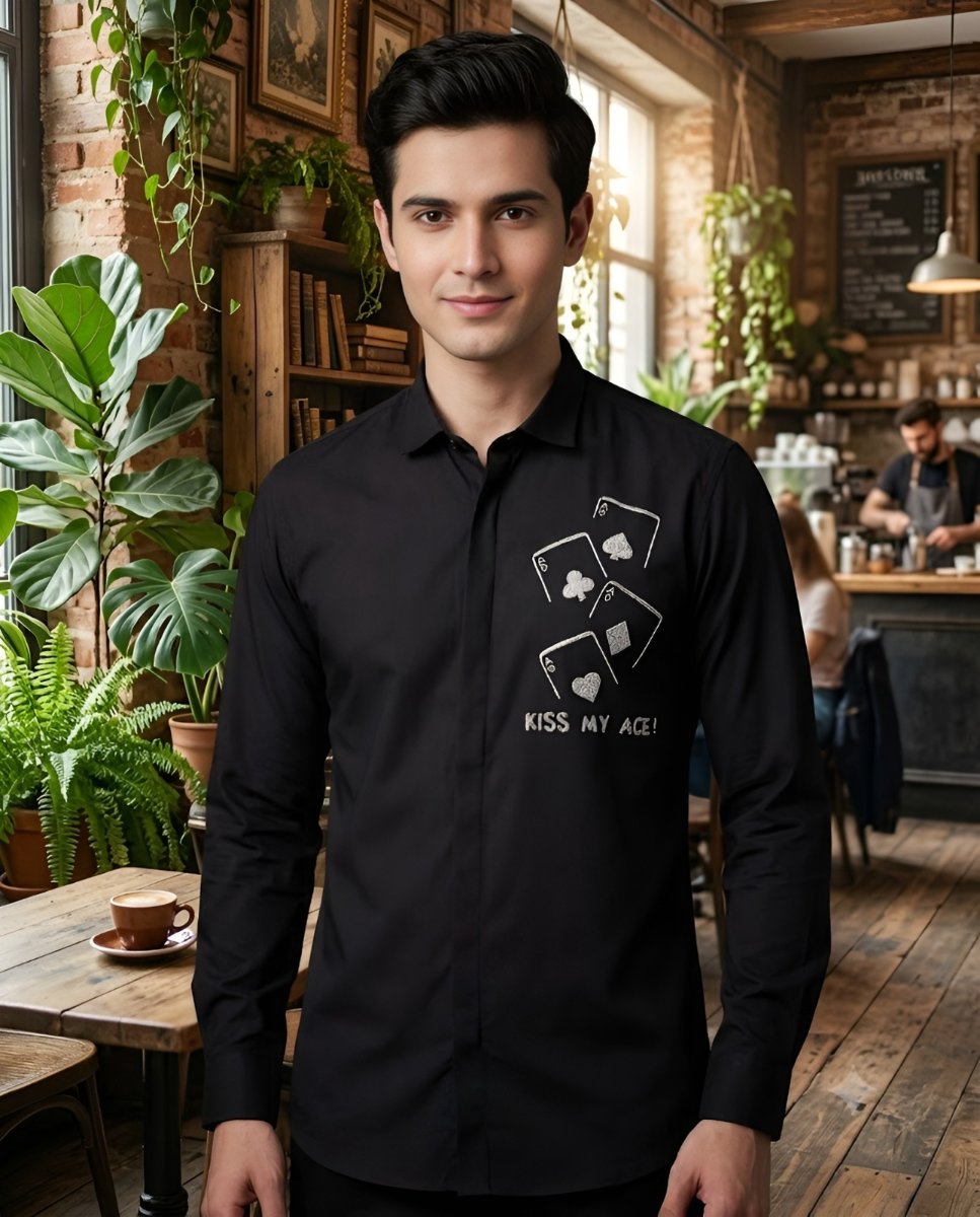 Ace Noir Cotton Shirt