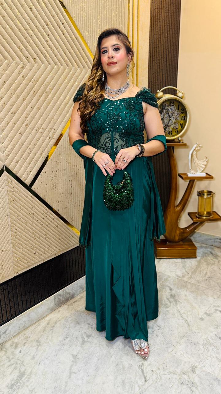 Belvedere Cocktail Drape | Party Wear | Lakhina Couture - Look 5
