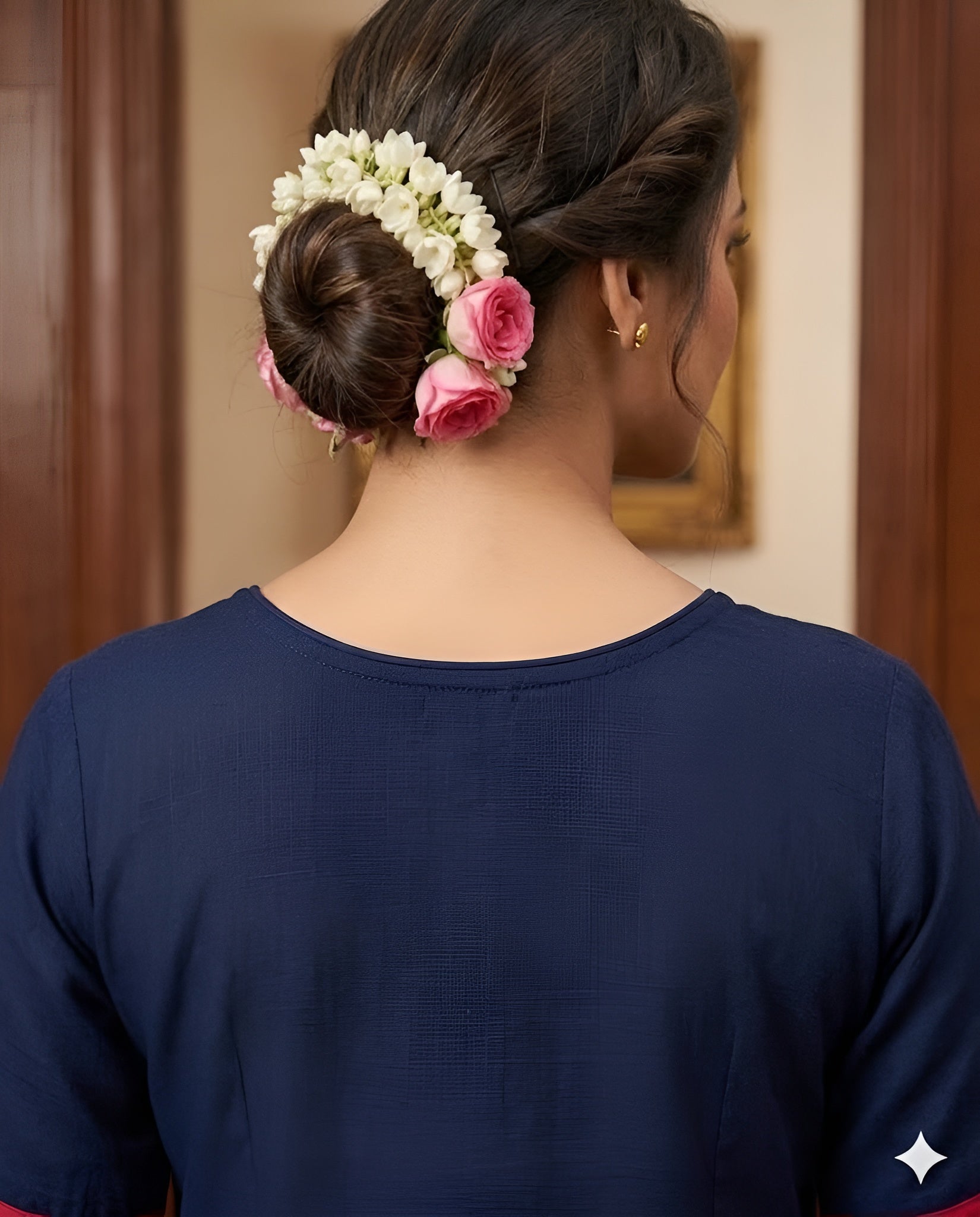 Navy Blue Flower Suit
