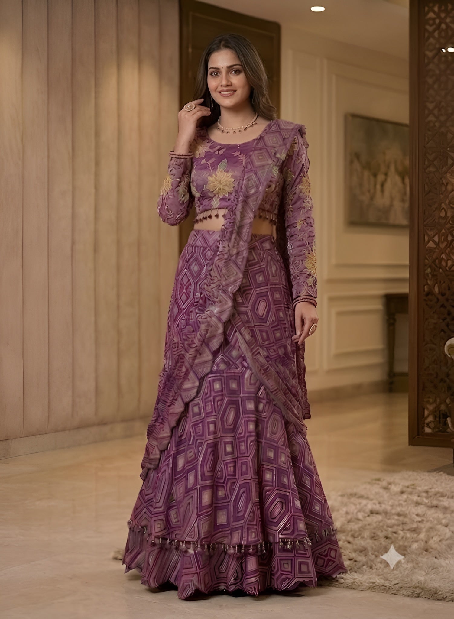 Violet Summer Saree