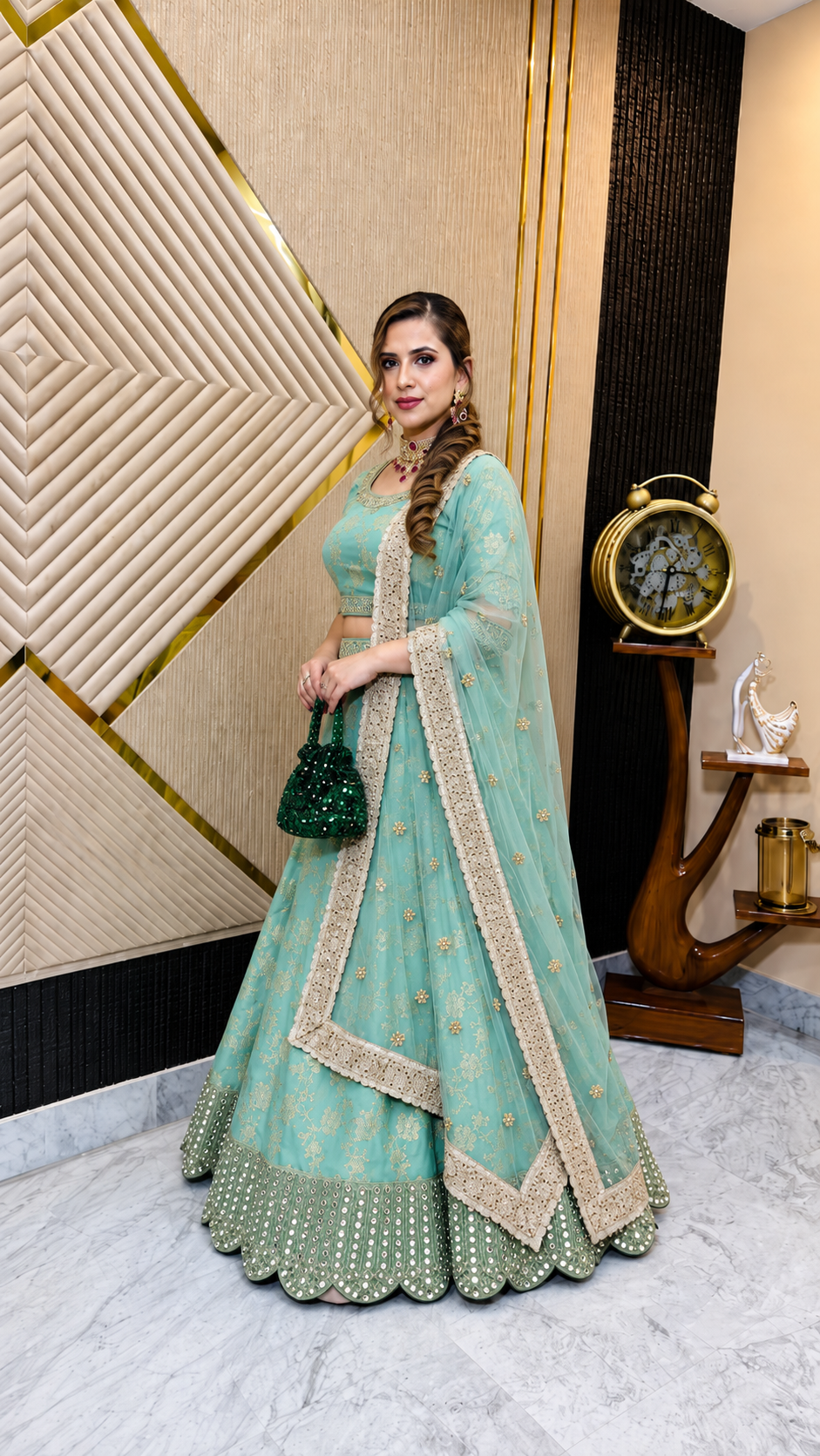 Sage Green Lehenga Set