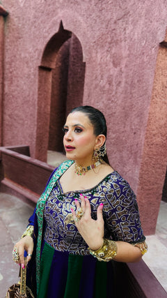 Cutie in Copper Anarkali