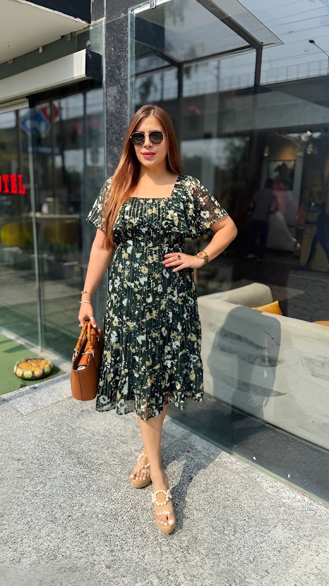 Green Yard Midi Dress