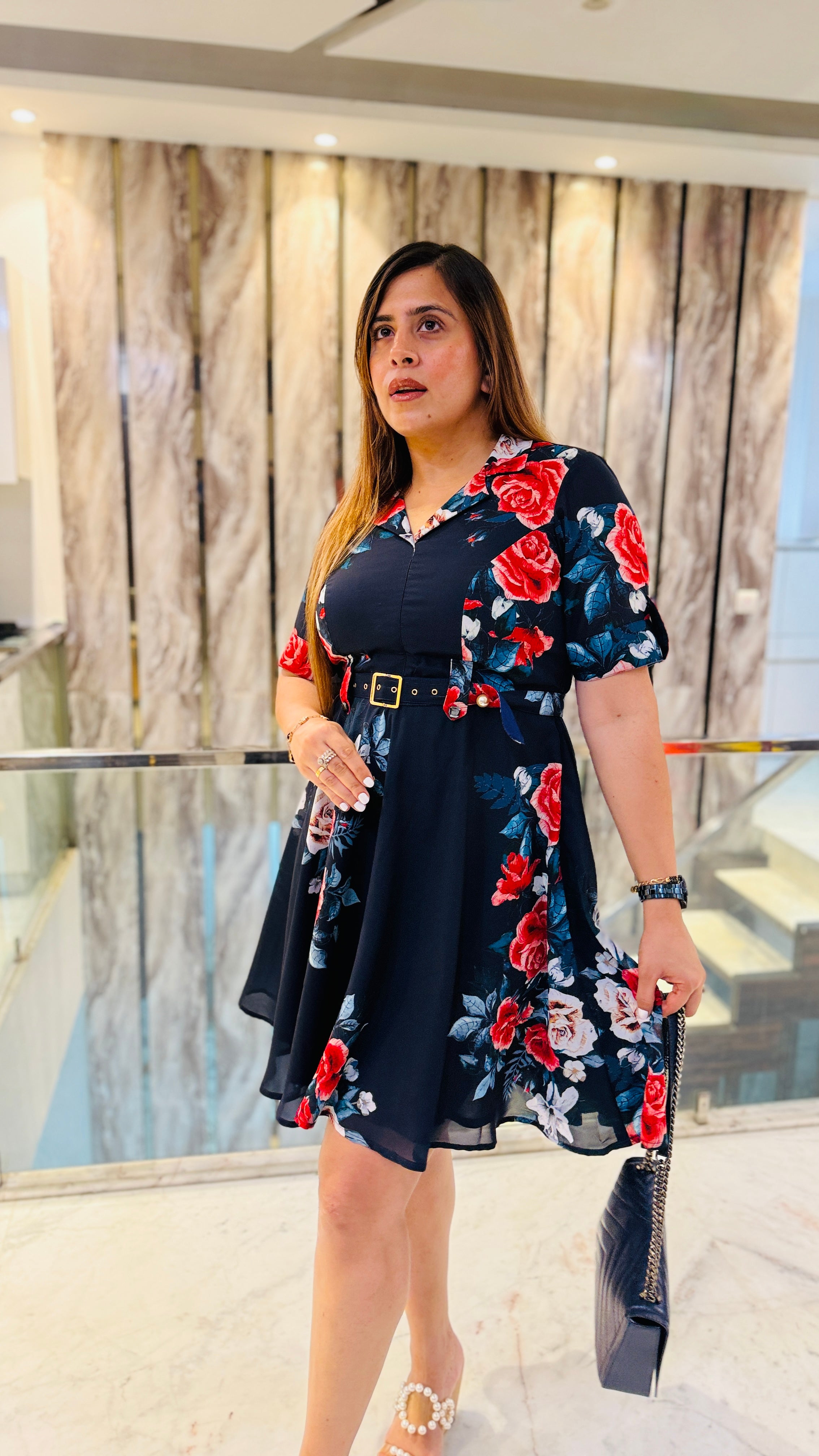 London Affair Blue Dress